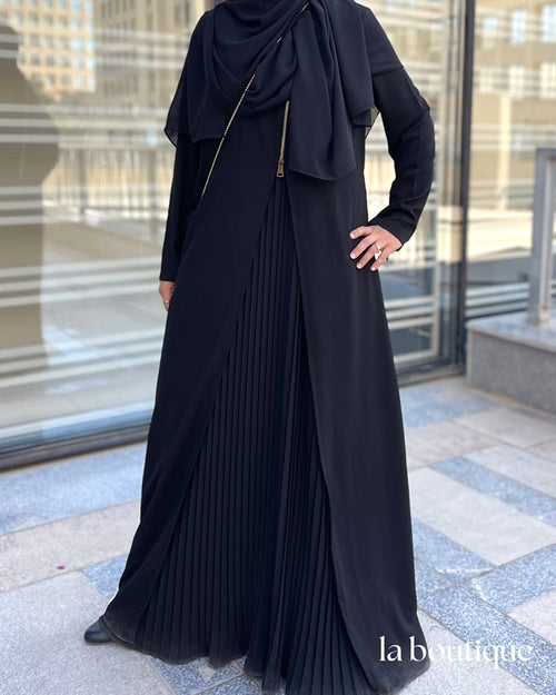 Copper Zipper Abaya - La Boutique