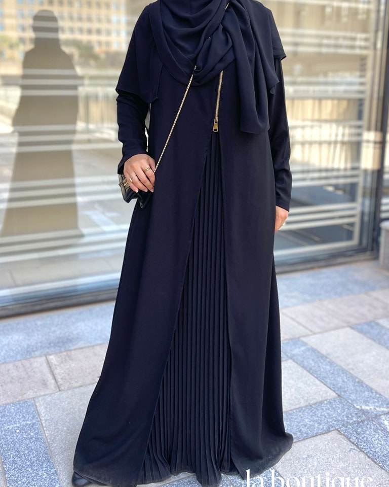 Copper Zipper Abaya - La Boutique